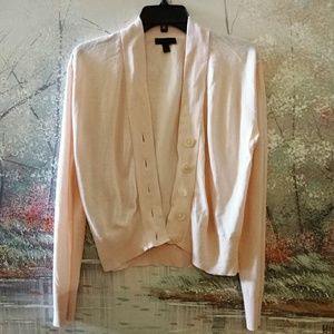J. Crew light pink semi cropped lightweight  cardigan sweater